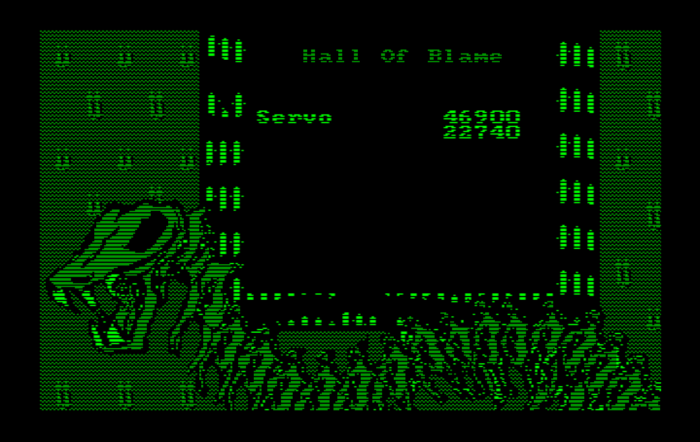 Castlevania IBM PC/Compatibles Screenshot: Game over; the high score board.