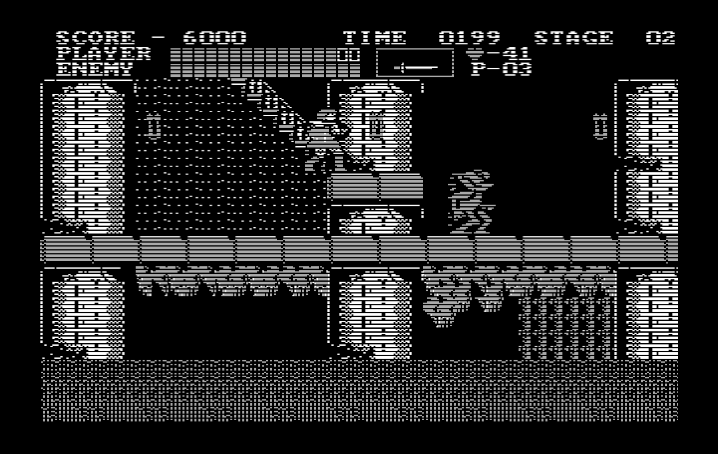 Castlevania IBM PC/Compatibles Screenshot: In this section creatures jump out of the water from below.