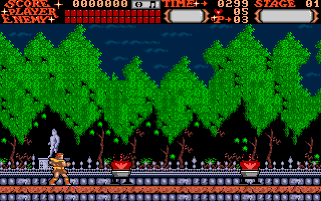 Castlevania Amiga Screenshot: The starting location.