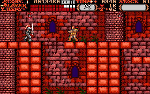 Castlevania Amiga Screenshot: There are a lot of gaps in the platforms on this level...