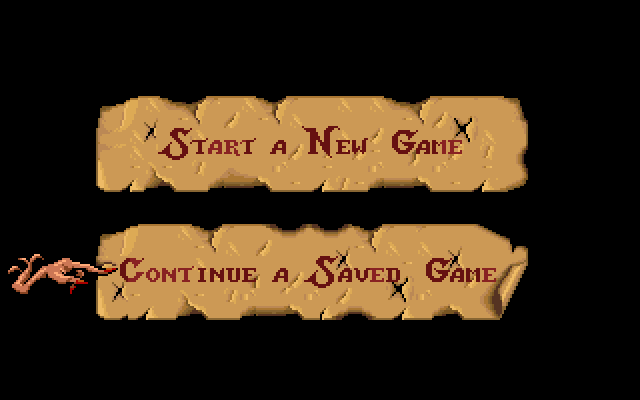 Castlevania Amiga Screenshot: Continue a saved game.