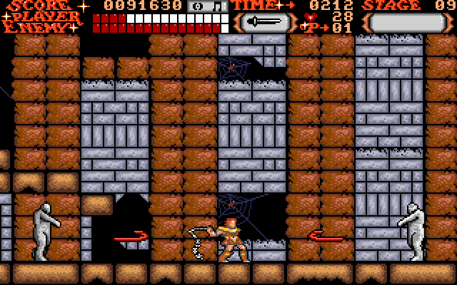 Castlevania Amiga Screenshot: I'm surrounded by zombies!