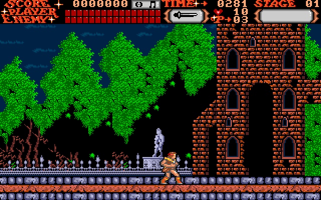 Castlevania Amiga Screenshot: Ready to enter the castle?