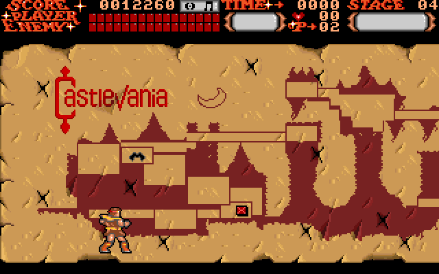 Castlevania Amiga Screenshot: The first part of the map...