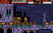 Castlevania for Amiga - Gaps in the platform and fast moving birds make this area a challenge...
