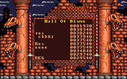 Castlevania for Amiga - High scores.