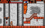 Castlevania for Amiga - This giant bat ends the level...