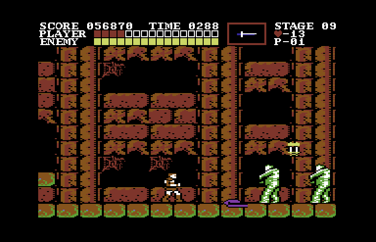 Castlevania Commodore 64 Screenshot: A pair of mummies!
