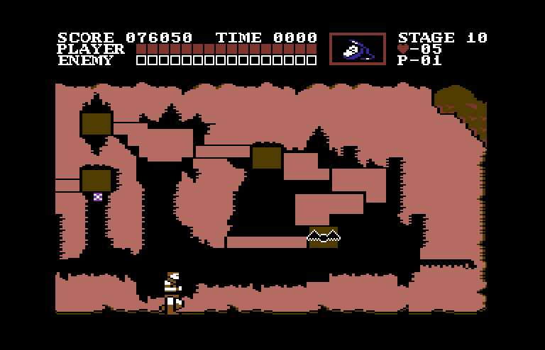 Castlevania Commodore 64 Screenshot: The second part of the map...