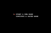 Castlevania for Commodore 64 - Start a new game, or continue?