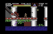 Castlevania for Commodore 64 - Aquatic creatures jump out of the water.