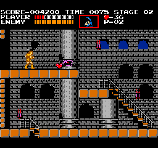 Castlevania Arcade Screenshot: Avoid the bats!