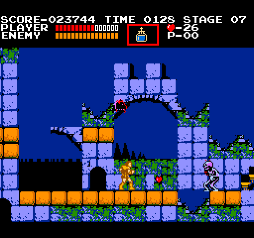 Castlevania Arcade Screenshot: Another skeleton blocks the path...