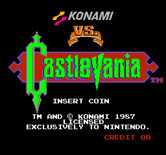 Castlevania for Arcade - Title screen.
