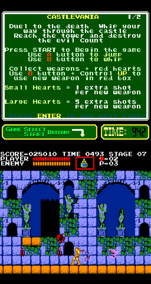 Castlevania Arcade Screenshot: Hunchbacks and ghosts attack!