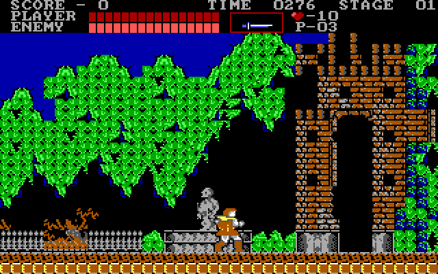 Castlevania IBM PC/Compatibles Screenshot: The front door...