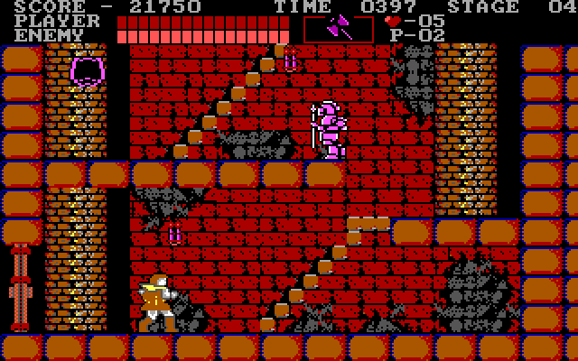 Castlevania IBM PC/Compatibles Screenshot: Beginning of the second level.