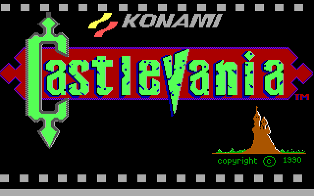 Castlevania IBM PC/Compatibles Screenshot: Title screen.