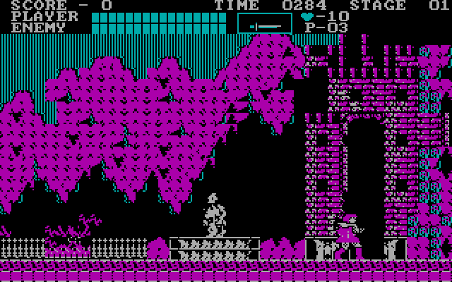 Castlevania IBM PC/Compatibles Screenshot: The front door...