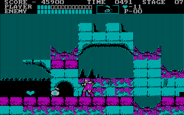 Castlevania IBM PC/Compatibles Screenshot: Collect bonuses after destroying certain enemies.