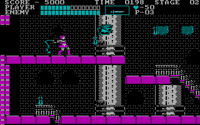 Castlevania IBM PC/Compatibles Screenshot: Incoming bat!