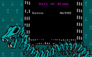 Castlevania for IBM PC/Compatibles - Game over...and high score table.