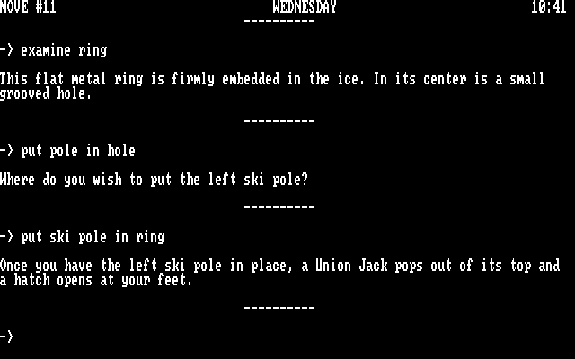 James Bond 007: A View to a Kill IBM PC/Compatibles Screenshot: There are always tricky gadgets to figure out...