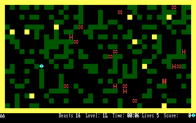 Beast IBM PC/Compatibles Screenshot: This level is a little more difficult.