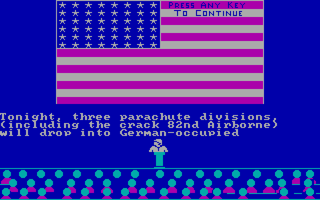 Crusade in Europe IBM PC/Compatibles Screenshot: Briefing.