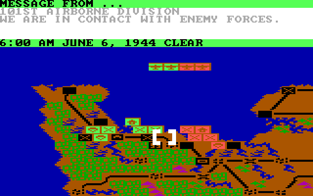 Crusade in Europe IBM PC/Compatibles Screenshot: Beginning a scenario.