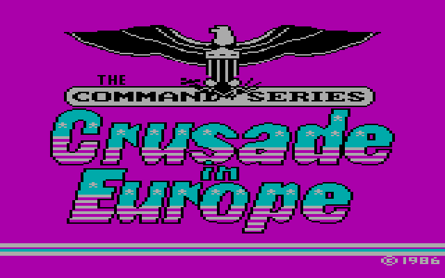 Crusade in Europe IBM PC/Compatibles Screenshot: Title screen.