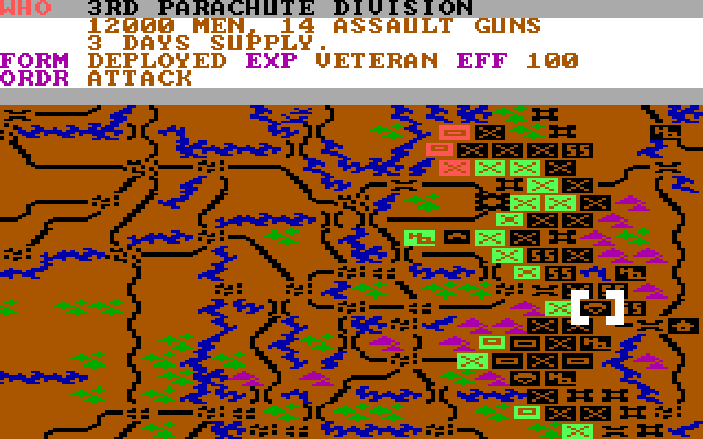 Crusade in Europe IBM PC/Compatibles Screenshot: Prepare to attack...