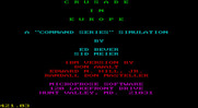 Crusade in Europe for IBM PC/Compatibles - Game title and credits.