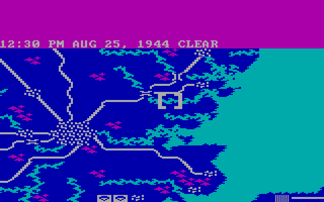 Crusade in Europe IBM PC/Compatibles Screenshot: Beginning a scenario.