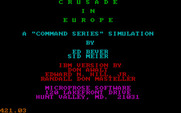 Crusade in Europe for IBM PC/Compatibles - Game title and credits.
