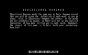 Hangman for the Superintelligent for IBM PC/Compatibles - Instructions for the selected game.