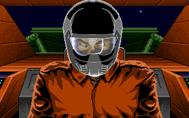 Wing Commander IBM PC/Compatibles Screenshot: If a mission isn't going well you can eject from you're craft before it explodes...but this is frowned upon.