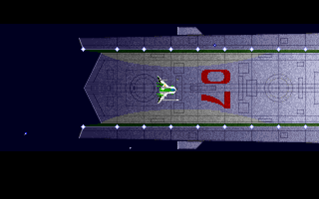 Wing Commander IBM PC/Compatibles Screenshot: Landing sequence...