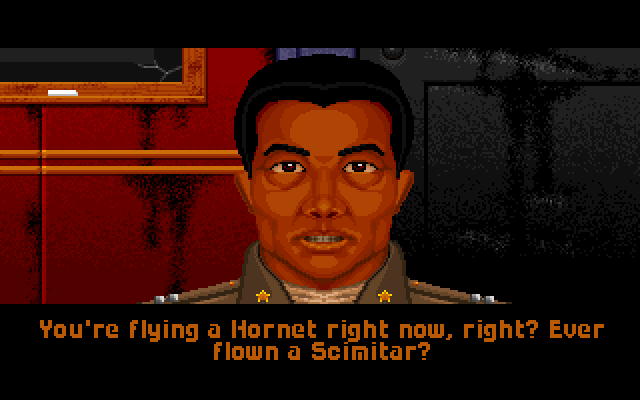 Wing Commander IBM PC/Compatibles Screenshot: Time to upgrade to a new ship...