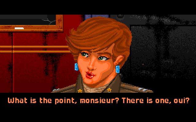 Wing Commander IBM PC/Compatibles Screenshot: Sometimes you can learn things talking to people, sometimes not...
