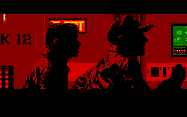 Wing Commander IBM PC/Compatibles Screenshot: Red alert! Running to my ship...