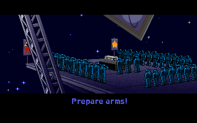 Wing Commander IBM PC/Compatibles Screenshot: The sequence shown when you or another character dies.