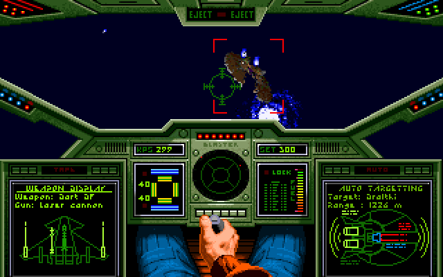 Wing Commander IBM PC/Compatibles Screenshot: Enemy sighted!