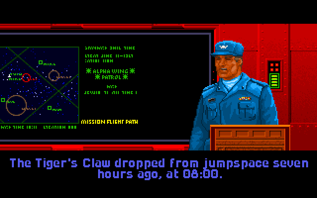 Wing Commander IBM PC/Compatibles Screenshot: Learn what you're next mission will be...