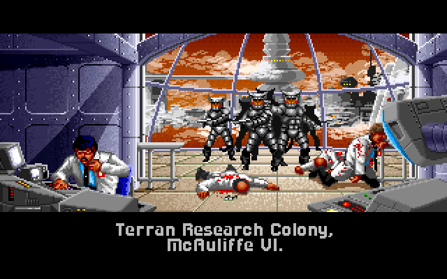 Wing Commander IBM PC/Compatibles Screenshot: I failed to protect this colony.