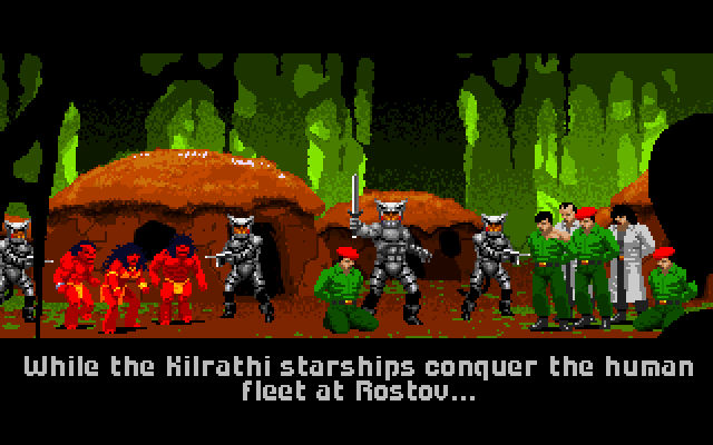 Wing Commander IBM PC/Compatibles Screenshot: The Kilrathi are merciless...