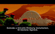 Wing Commander for IBM PC/Compatibles - Outside a Kilrathi military installation...