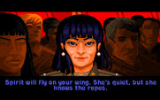 Wing Commander for IBM PC/Compatibles - Spirit is your first wingman in the game.