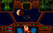 Wing Commander for IBM PC/Compatibles - Targetting a Kilrathi in the distance...