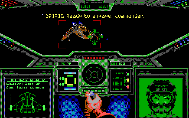 Wing Commander IBM PC/Compatibles Screenshot: The Kilrathi attack!